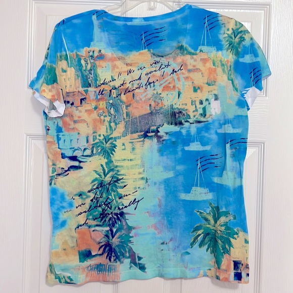 Chicos tee shirt, size 8 (Chicos size 1) - Picture 2 of 5